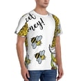 thumbnail image 2 of Vsdgher Gnome Sweet Honey Print Men's Dry Fit Mesh Athletic Shirts Moisture Wicking Tennis T-Shirt Tops, 2 of 9