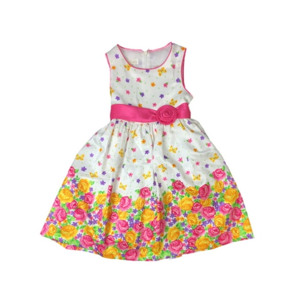 American Princess Girls Green Dot Floral Butterfly Party Dress Flower Girl 6