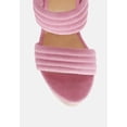 thumbnail image 5 of MILLE-FEUX Suede Slip-On Block Heeled Sandal In Pink, 5 of 7