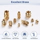 thumbnail image 4 of Uxcell 25-Pack Insertos roscados - M8 x 12 mm tuercas de inserción de latón de calentamiento 10 mm OD, 4 of 6