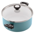 thumbnail image 6 of Farberware Pure Cook 12 Piece Ceramic Nonstick Pots and Pans Set, Aqua, 6 of 9