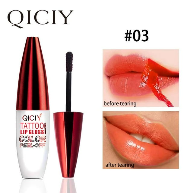 Peel Off Lip Gloss Matte Outline Contour Tattoo Lip Stain Waterproof Transfer Resistant Tear Off Natural Rose Lip Tint Makeup