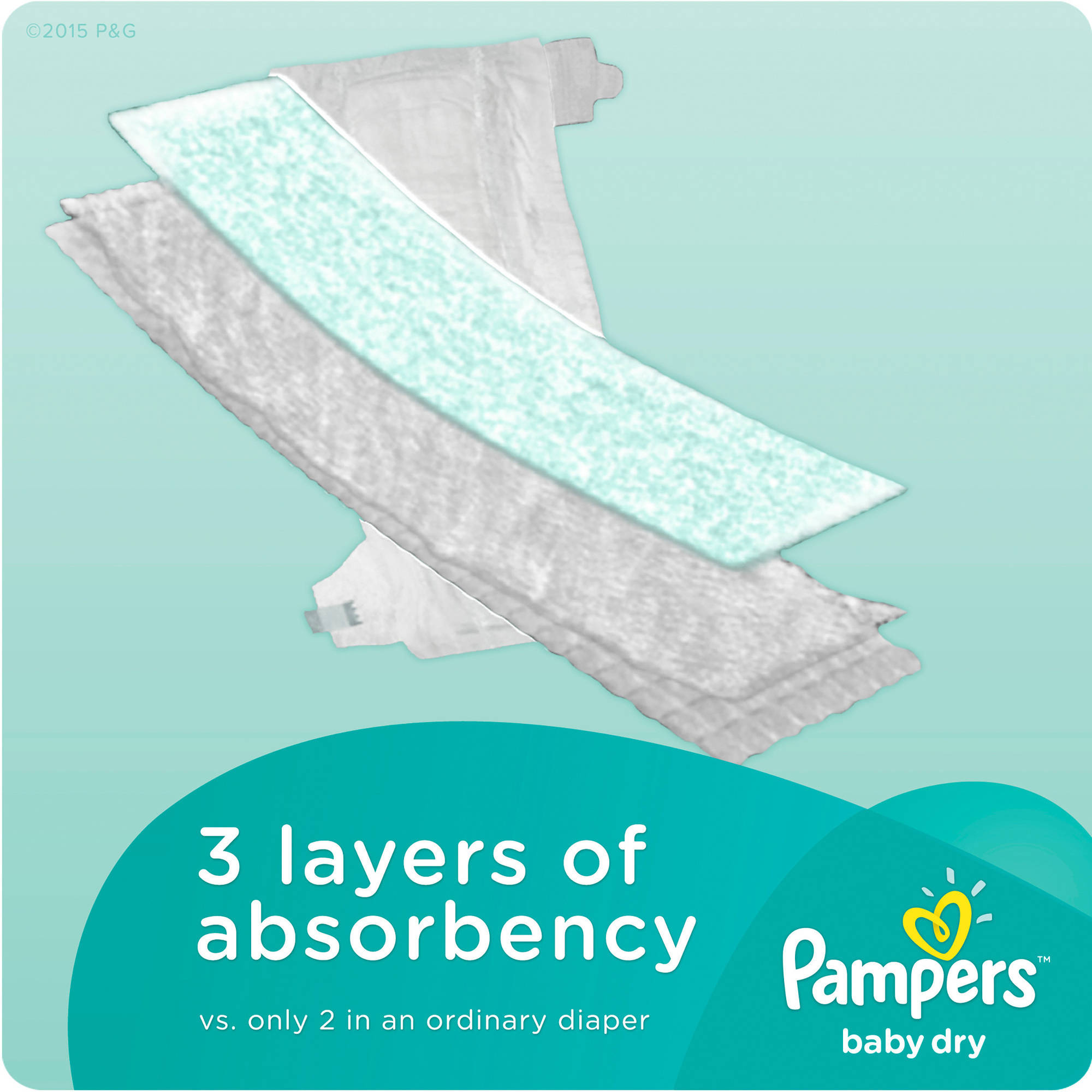 Pampers Baby Dry Diapers, Huge Pack, Size 1, 198 Diapers - image 2 of 8
