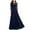 Womens Dresses-Navy, variant on Homenesgenics Womens Dresses Short Sleeve Plus Size Spring Summer 2025 Holidays Party Lace Patchwork Solid Round-Neck 1/2 Sleeve Long Dress/Blue