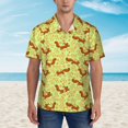 thumbnail image 2 of Susaid Floral Squirrel Print Short Sleeve Shirts Button Down Casual Shirts Summer Beach Aloha Button Down Short Sleeve for Men ,X-Large, 2 of 7