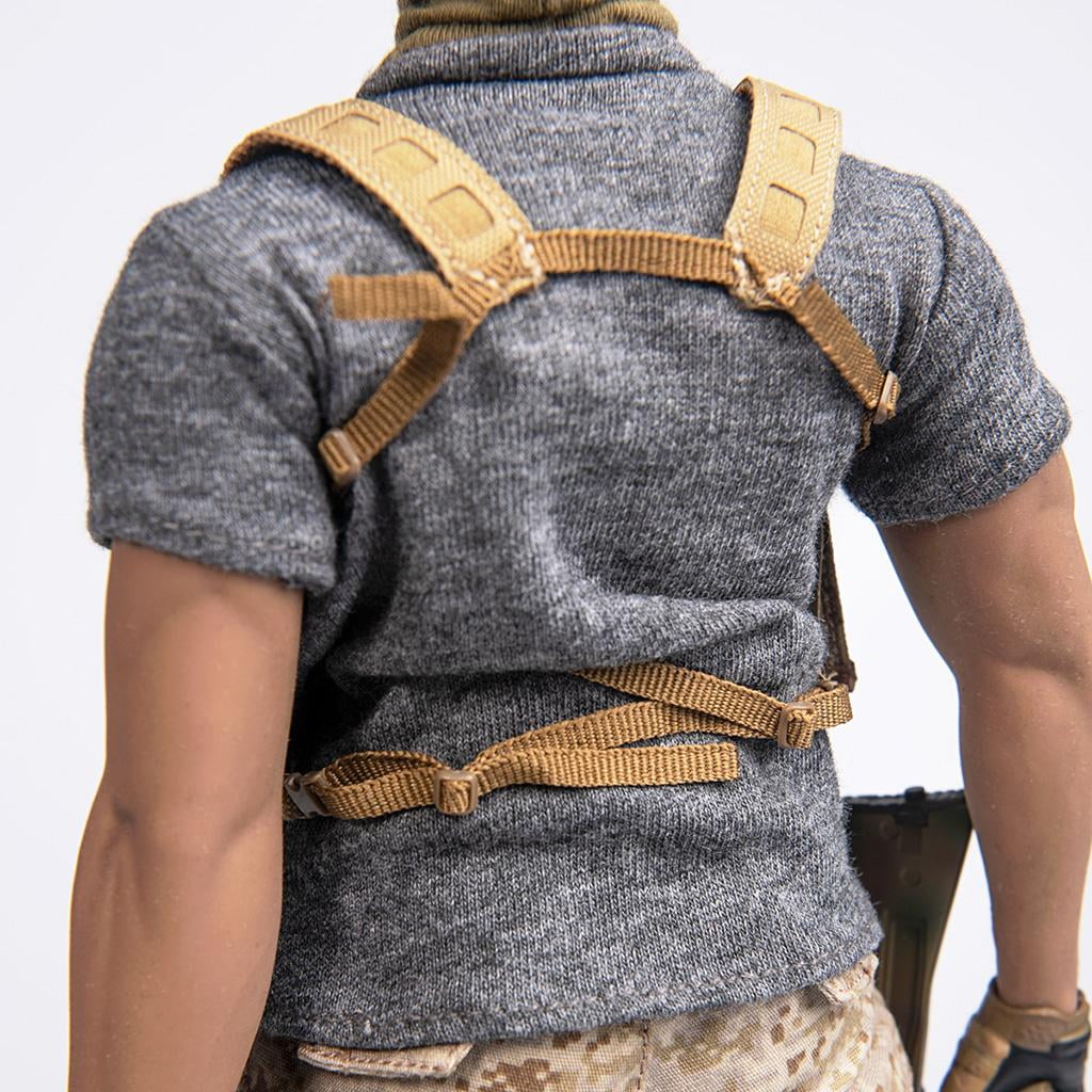 1:6 Scale Male Soldier T-shirt for  Dragon Accessories Parts D-Gray 