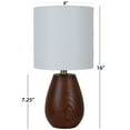 thumbnail image 5 of 16" Mainstays Walnut Wood-Look Rounded Table Lamp, 5 of 5