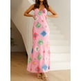 thumbnail image 2 of Biezeib Women Slip Dress, Spaghetti Straps V-neck Fruit Print Swing Dress Summer Long Dress, 2 of 6