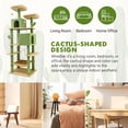 thumbnail image 4 of CT77F Cactus Cat Tree Tower | 76" Extra Tall Multi-Level Cat Castle with Cozy Condos, Perches, and Interactive Toys for Large Cats | Ideal for Climbing and Scratching, 4 of 7