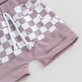 thumbnail image 6 of Bagilaanoe 2pcs Toddler Baby Boy Shorts Set Short Sleeve Checkerboard Print T Shirt Tops + Shorts 6M 12M 18M 24M 3T Kids Casual Summer Clothes, 6 of 6