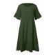 thumbnail image 3 of Vestido Informal de Encaje Calado Para Mujer, Cuello En V, Manga Corta, Fluido, Midi, Para Uso Diario, Primavera y Verano, 3 of 3