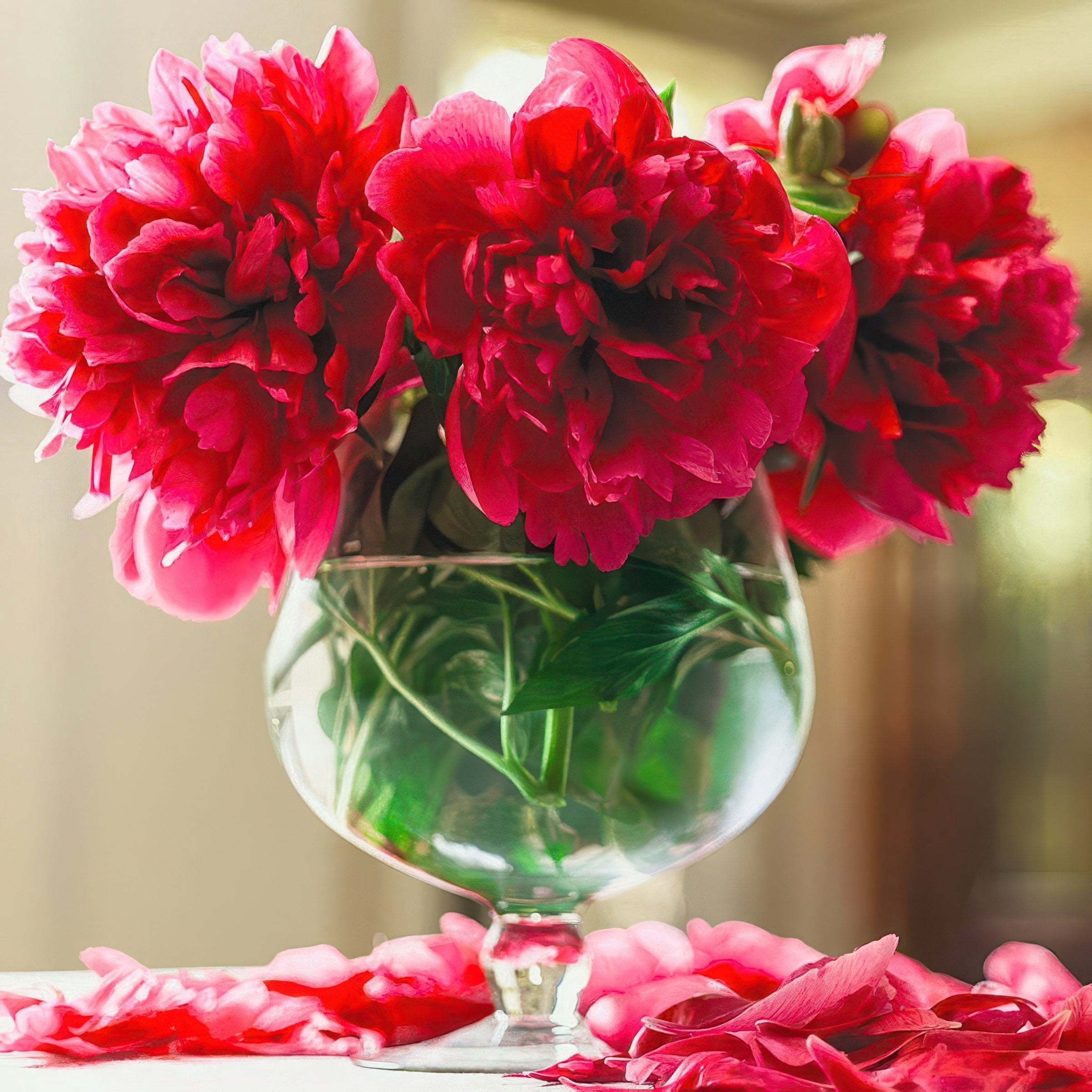 National Plant Network Peony Bulbs Red Blooming (3-Pack)