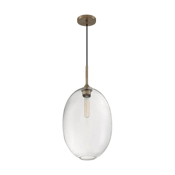 60/7018-Nuvo Lighting-Aria-1 Light Large Pendant in Transitional Style-11.63 Inches Wide by 23.25 Inches High-Burnished Brass Finish    -Traditional