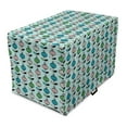 thumbnail image 1 of Floral Dog Crate Cover, Repetitive Rosebuds Cartoon Style Hand Drawn Like Abstract Illustration, Easy to Use Pet Kennel Cover Small Dogs Puppies Kittens, 7 Sizes, Rose and Pale Seafoam, by Ambesonne, 1 of 6
