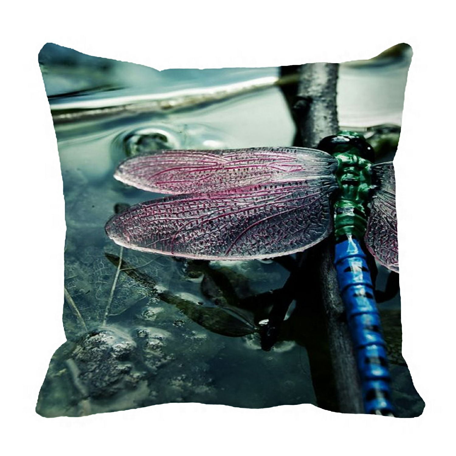 ZKGK Dragonfly Pillowcase Home Decor Pillow Cover Case Cushion Two