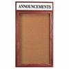 Aarco Products CBC4836RH 36 in. W x 48 in. H Enclosed Bulletin Board with Header - Cherry