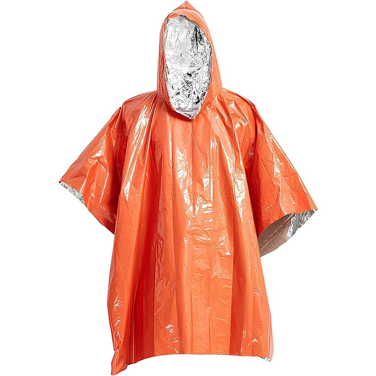 ELK Emergency Poncho 4-Pack - Heat Retention, Mylar Reversible