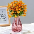 thumbnail image 4 of Sinhoon 8 Bundles Artificial Daisy Flowers Outdoor Spring Decoration UV Resistant Fake Flowers Faux Plastic Greenery Shrub Plant Indoor Outside Hanging Home Garden Window Porch Box Décor(Orange), 4 of 12