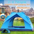 thumbnail image 2 of Pop Up Camping Tent for 3-4 Person, Waterproof Portable Dome Tent for Hiking, Backpacking and Outdoor Camping, Blue, 2 of 6