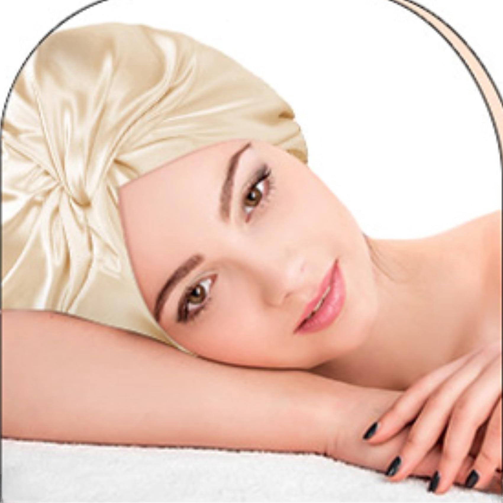 100% Mulberry Silk Reversible Sleep Bonnet – 22 Momme, Double-Layer Hair Wrap & Night Cap for Women
