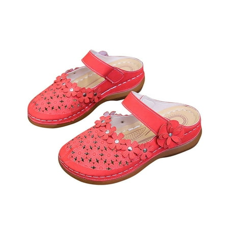 VerPetridure White Sandals Women Summer Women Thick Bottom Slope Heel Shoes Beach Sandals Roman Casual Slippers