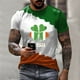 thumbnail image 1 of Blusas y camisas de manga corta y cuello redondo para hombre, estilo casual, con estampado del Día de San Patricio, para hombre, para fitness, deportes, pantalones cortos, camisetas, blusas de poliést, 1 of 3