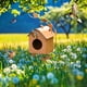 thumbnail image 5 of Casita de pájaros de metal con estaca | Decoración de jardín exterior para patio y jardín | Construcción de hierro inoxidable | Pajarera de altura ajustable | Regalo para amantes de las aves, 5 of 5