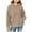 Khaki, variant on JUSLIO Girls Sweatshirts Round Neck Solid Color Hooded Sweatshirt Fall/Winter Casual Pullover Long Sleeve Sweatshirts Tops(5 Years)