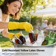 thumbnail image 4 of ThxToms 3 Pairs Latex Dishwashing Gloves, Extra Thick 20Mil Yellow Reusable Kitchen Cleaning Gloves (Extra Large), 4 of 9