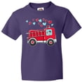 thumbnail image 3 of Inktastic Valentine Fire Truck with Cute Dalmatian and Hearts Youth T-Shirt, 3 of 5