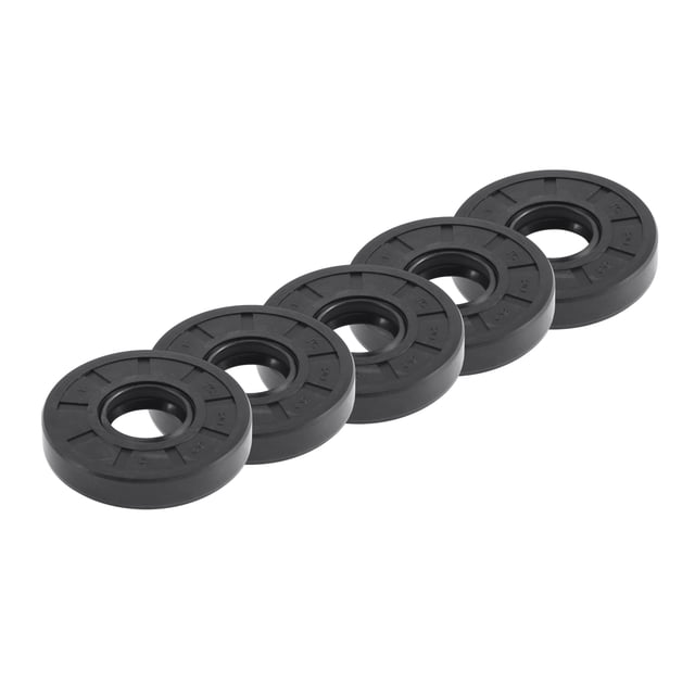 Sello de Aceite Universal TC Doble Labio con Resorte de Acero 20x52x10mm Alta Presión Caucho NBR Negro 5pcs