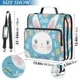 thumbnail image 7 of 3 Ring Zipper Binder with Shoulder Strap Waterproof Trapper Keeper 2 Inch D-Ring 500 Sheets Capacity Hello Rabbit Face, 7 of 7