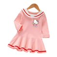 thumbnail image 1 of Hello Kitty-Vestido de manga larga con volantes para niña, ropa de algodón para bebé, falda bonita de estilo universitario, primavera y otoño, novedad, 1 of 4