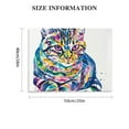 thumbnail image 2 of YILUYINQING Colorful Design Cat Wall Decor Art Ready To Hang Home Decor 20x16in, 2 of 6