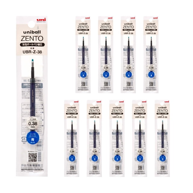 Recarga de Tinta Mitsubishi uniball ZENTO UBR-Z-38, 0.38 mm Azul, Paquete de 10