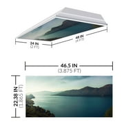 Octo Lights - Fluorescent Light Covers - 2x4 Flexible Ceiling Light Filters - For Classrooms and Offices - Landscape 001