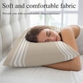 thumbnail image 5 of Beige Striped Pillow Covers 16"x24", Farmhouse Luxurious White Stripes Modern Abstract Art Soft Brushed Breathable Throw Pillow Covers, Pillowcase with Zipper for Couch Sofa Bedroom Living Room, 5 of 9
