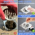 thumbnail image 4 of 100 Pcs Disposable Drain Cover & Drain Snake Stickers - 10cm Round Shower Drain Cover & Hair Catcher for Shower Drain - Perfect for Bath & Kitchen - Mesh Stops Human & Pet Hair, 4 of 12