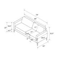 thumbnail image 3 of Canapé Fabry, Lin Ivoire, 3 of 9