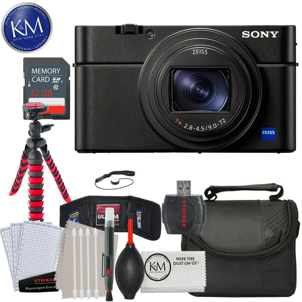 Sony Cyber Shot Dsc Rx100 Vii Digital Camera W 32gb Memory And Striker Essential Bundle Walmart Com Walmart Com
