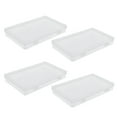 thumbnail image 2 of Compact Plastic Boxes for Small Item Organization Transparent Hinged Lid Storage Containers, 4-Pack, 2 of 8