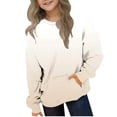 thumbnail image 1 of YUNAFFT Kids Gradient Hooded Sweatshirts Casual Sporty Pullover with Pockets Urban Streetwear Style, 1 of 6