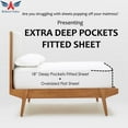 thumbnail image 4 of 4-Piece Giza Cotton California King Size Sheet Set - Premium 1000-Thread-Count 100% Giza Egyptian Cotton, Fit Upto 18 inches Deep Pockets Mattress - Plum, 4 of 7