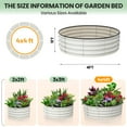 thumbnail image 2 of Galvanized Raised Garden Bed Kit - 0.5mm Steel Round Planter Boxes, Frost/UV-Resistant, Tool-Free Assembly, 2 of 7