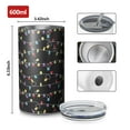thumbnail image 4 of 20oz Coffee Tumblers Multicolor Christmas Light Pattern Stainless Steel Vacuum Insulated Travel Tumbler Coffee Cups Mug with Lid and Straw with Cleaning Brush for Cold & Hot Drinks, 4 of 5
