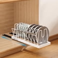 thumbnail image 1 of Organizador de Sartenes y Ollas Corredero Porta Sartenes de Cocina 10 Compartimentos Ajustables Metal Estante Tapas de Ollas Cajon Blanco Tofaney, 1 of 6