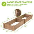 thumbnail image 3 of Raised Garden Bed Without Legs 8x2Ft ft Large Elevated Wood Planter Box for Vegetables, Flowers, , and （Brown）, 3 of 5