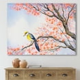 thumbnail image 2 of Designart ' Beautiful Blue Bird Sitting On Flowering Branch I ' Traditional Canvas Wall Art Print, 2 of 3