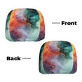 thumbnail image 3 of 2 PCS Car Headrest Cover, Colorful Abstract Waves Soft Car Seat Head Rest Cover Protector Interior Car Accessories Seat Covers for Cars Truck Auto Only Covers, 3 of 8