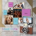 thumbnail image 3 of Mini Keychain Digital Camera, 1.47" Flip Screen, 1MP HD Photo, Built-in Flash, 16GB Card, Portable Retro Camera, Brown, 3 of 10